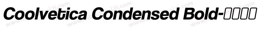 Coolvetica Condensed Bold字体转换
